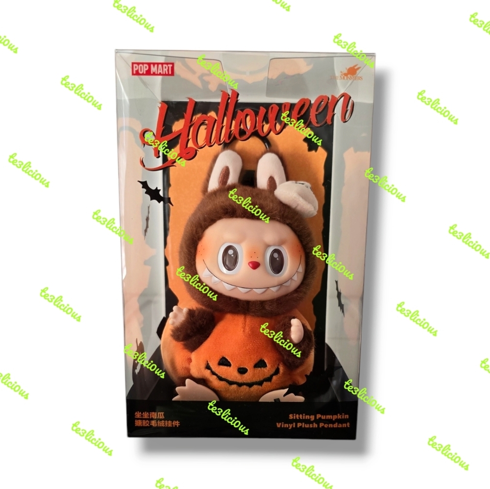 POPMART LABUBU HAPPY HALLOWEEN SITTING PUMPKIN  VINYL PLUSH PENDANT *SEALED*